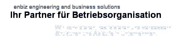 enbiz engineering and business solutions - Ihr Partner fr Betriebsorganisation